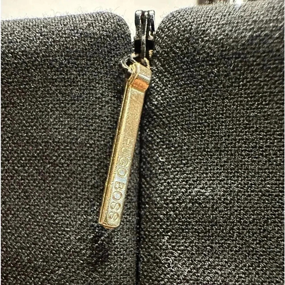 BOSS by Hugo Boss Dapena V-Neck Colorblock Black Sheath Dress Size 4 - Picture 7 of 14